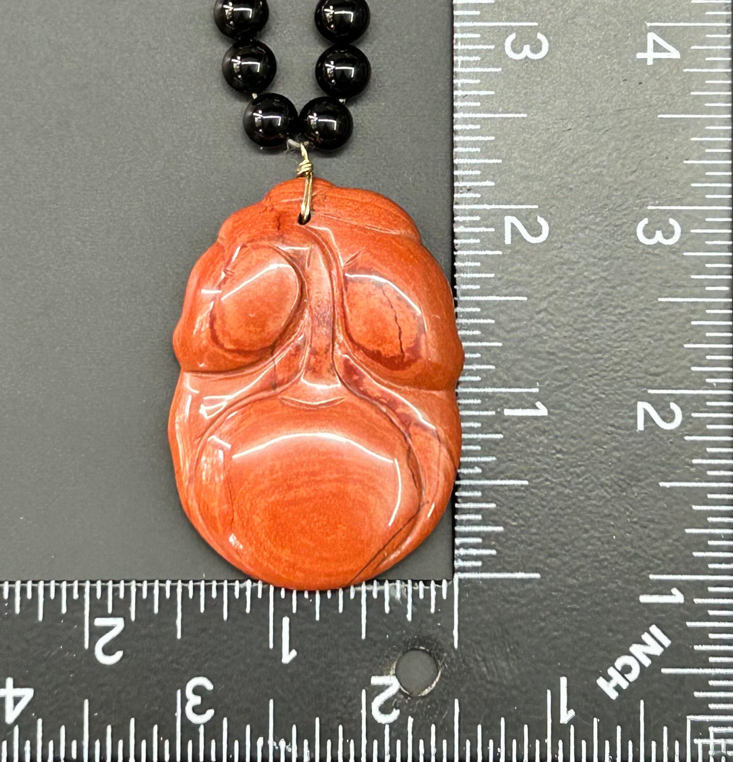 Lucoral Carved Jasper Necklace