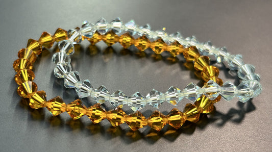 2 Faceted Glass Bracelets