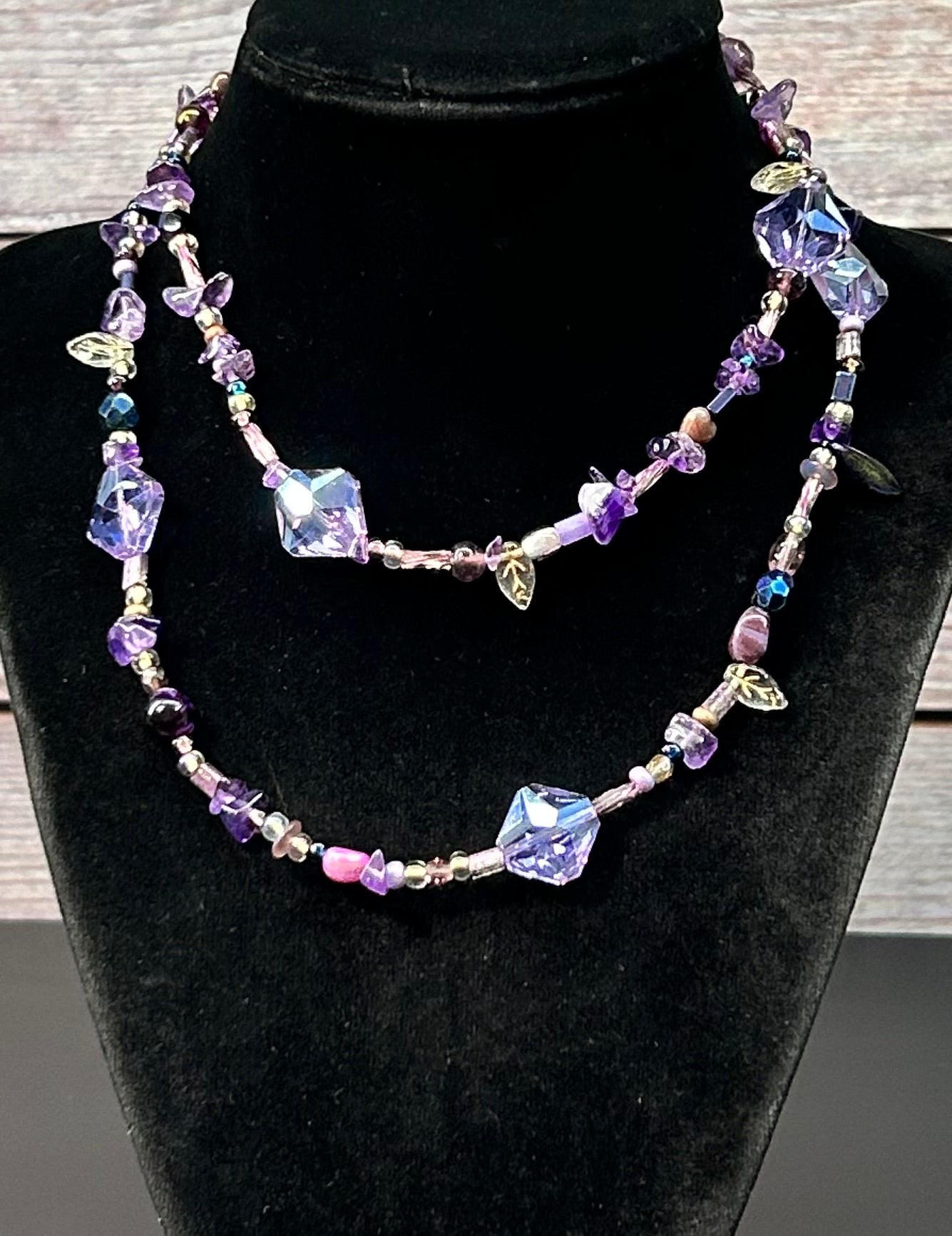 Glass & Amethyst Necklace