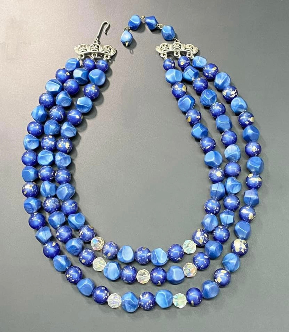 Coro 3 Strand Acrylic Necklace