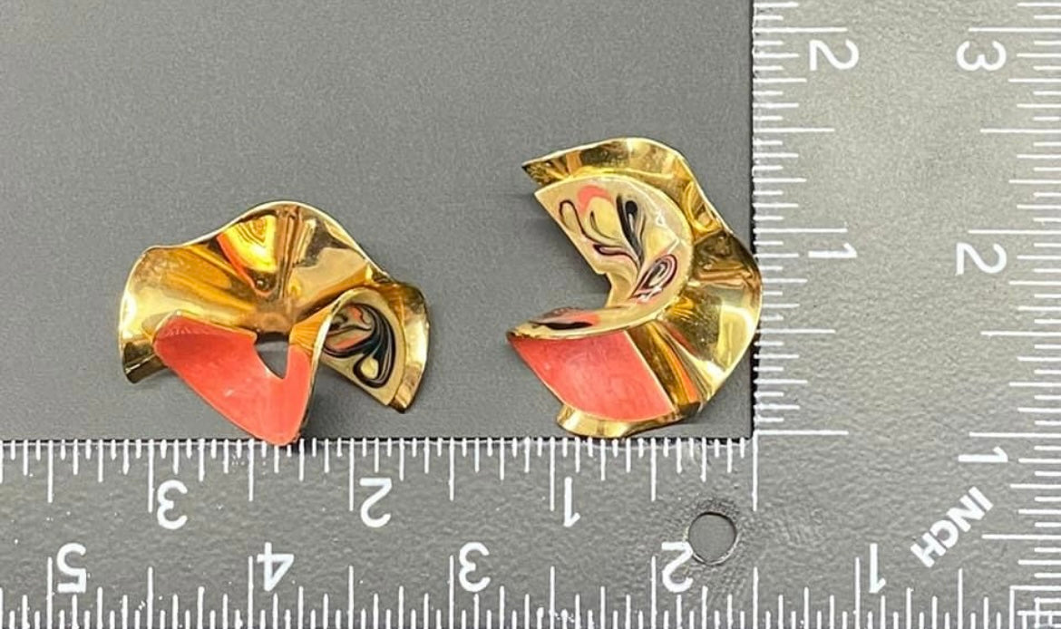 Vintage Enamel Earrings