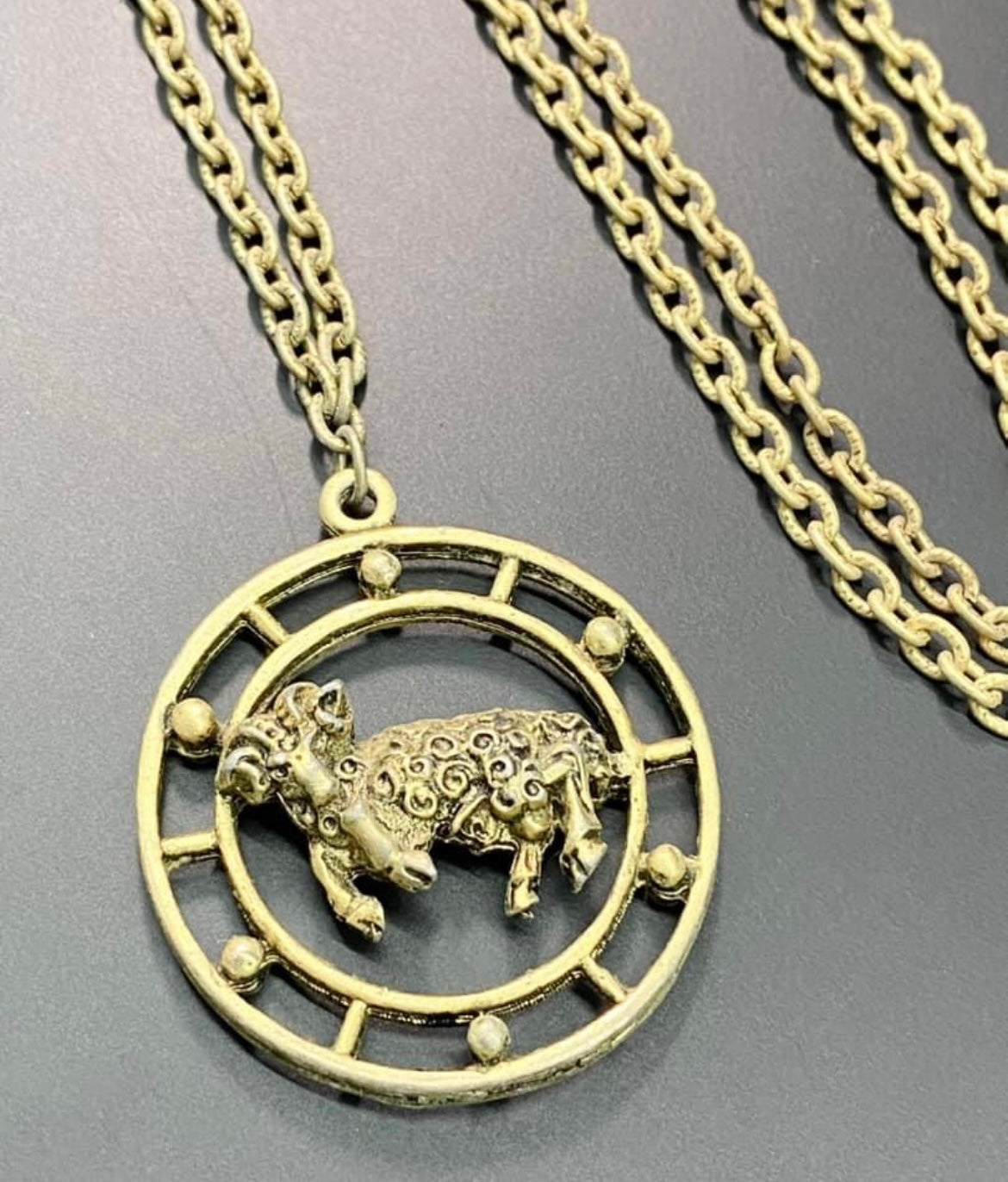 Celebrity Zodiac Aries Sign Necklace