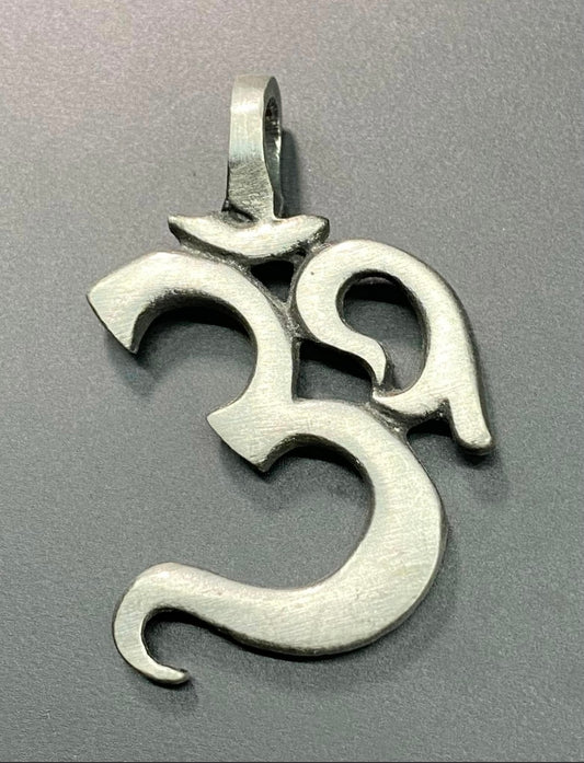 Pewter Om Pendant