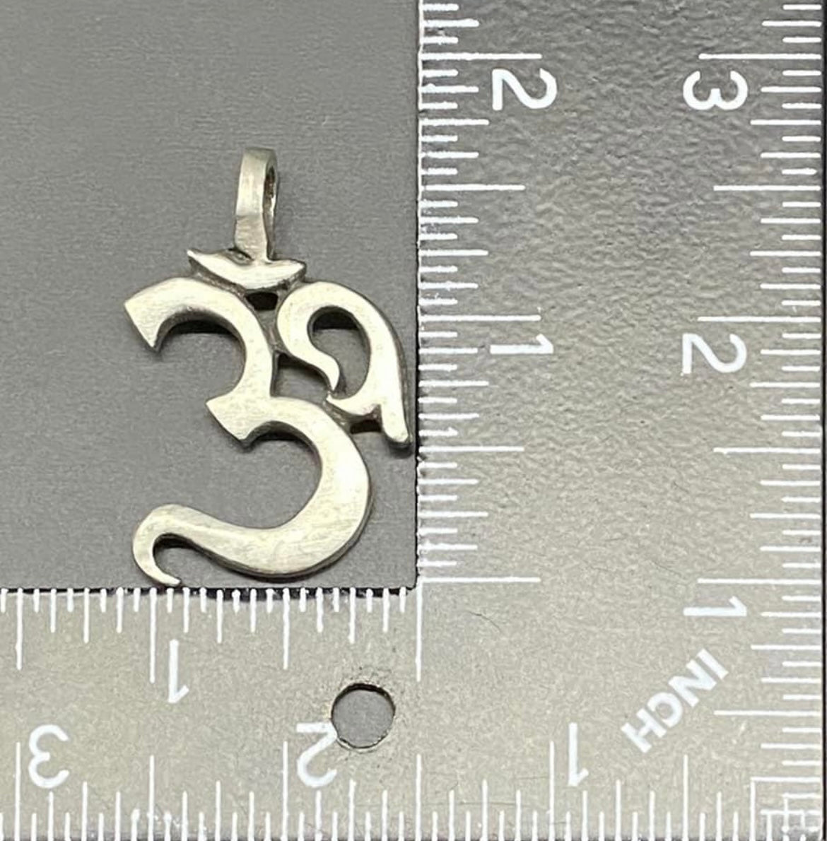Pewter Om Pendant