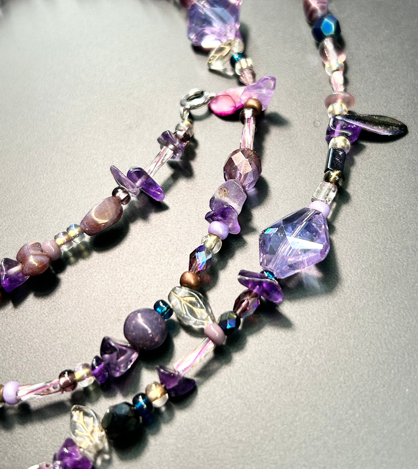 Glass & Amethyst Necklace