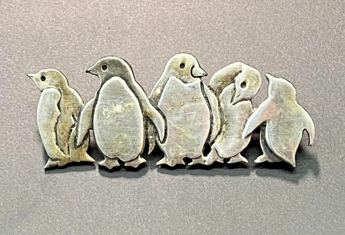 GFMW Sterling Silver Penguin Brooch