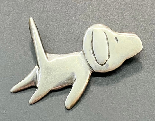 Poulin Sterling Silver Dog Pendant