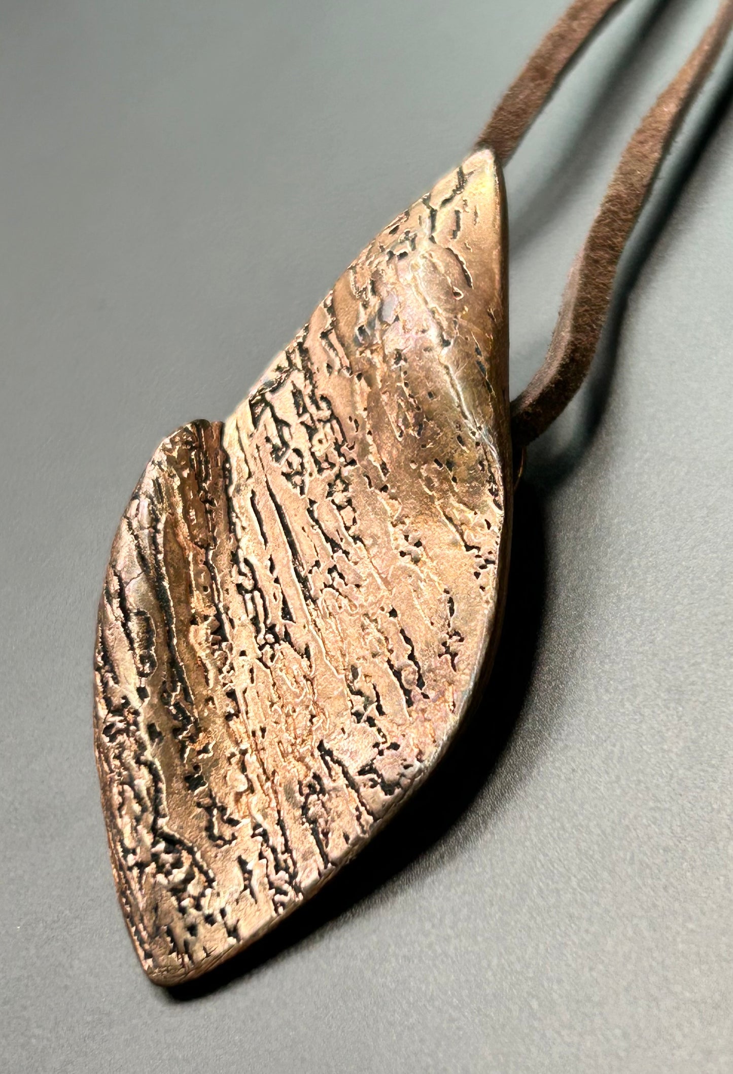 Joshua Benbasset Brutalist Copper Cord Necklace