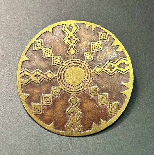 Brass Tribal Brooch