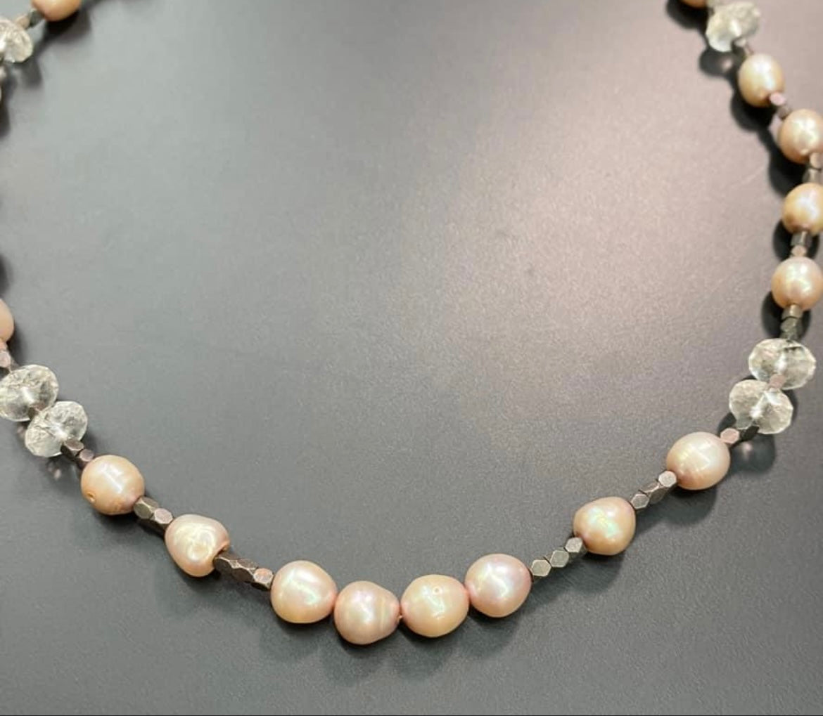 Sterling Silver Pearl Necklace