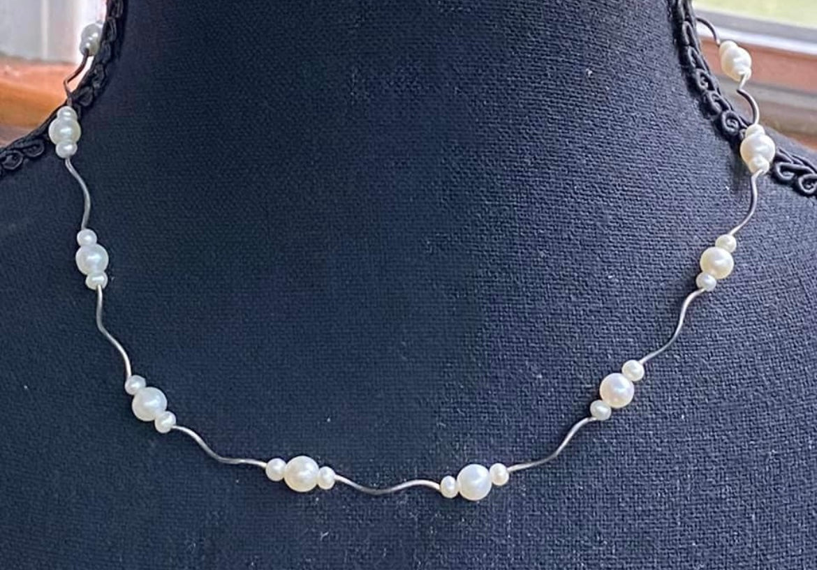 Sterling Silver Pearl Necklace