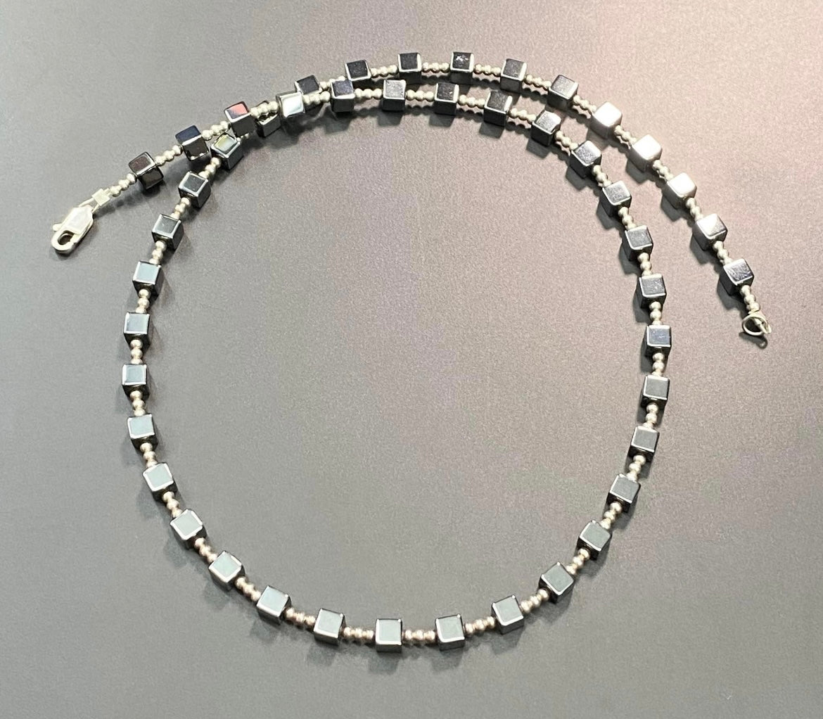 Sterling Silver Hematite Necklace