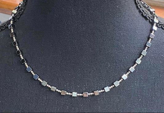 Sterling Silver Hematite Necklace