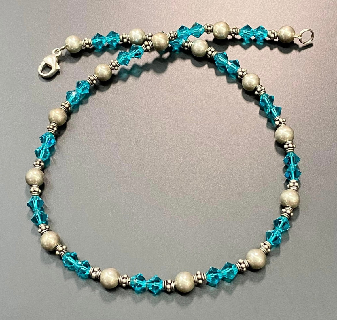 Sterling Silver Glass Bead Necklace