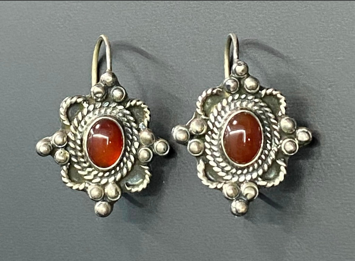 Sterling Silver Carnelian Earrings