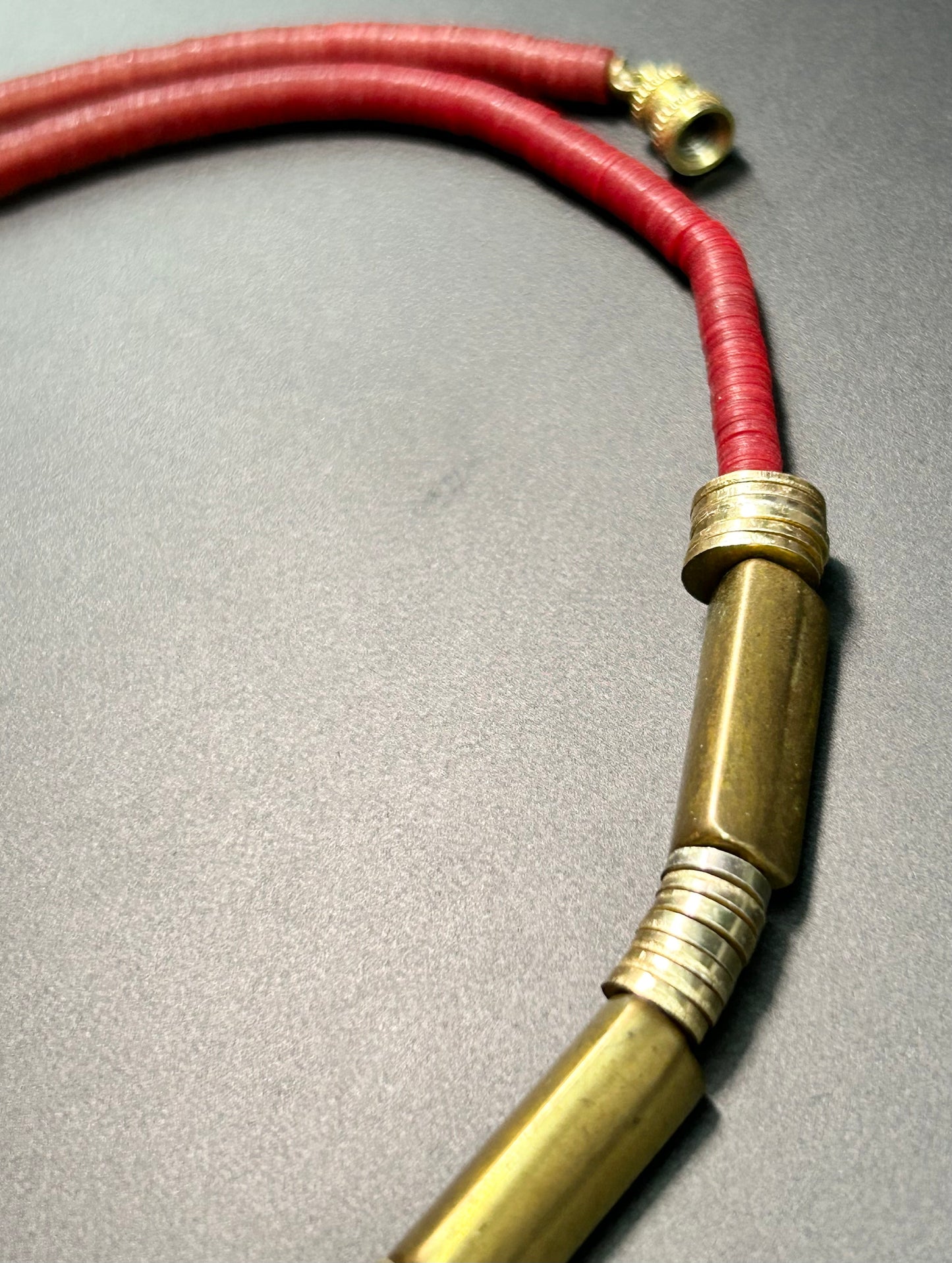 Painted Clay & Bead Necklace