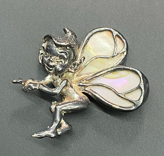 Sterling Silver Fairy Brooch