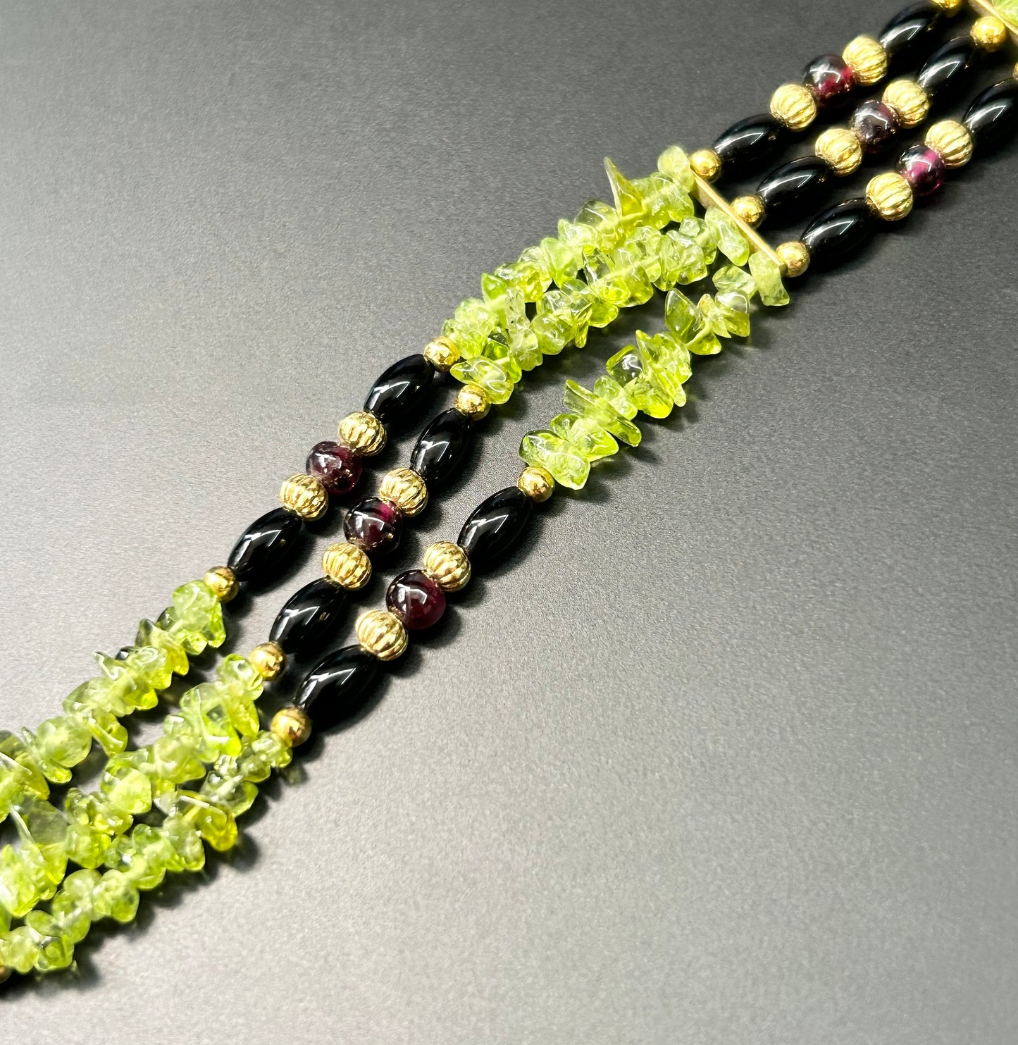 Peridot & Garnet Choker Necklace