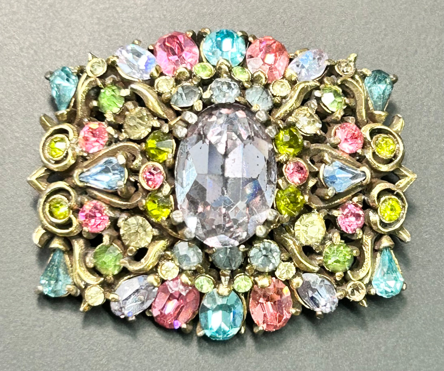 1950 Hollycraft Rhinestone Brooch