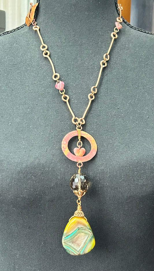 Artisan Geode Copper Necklace