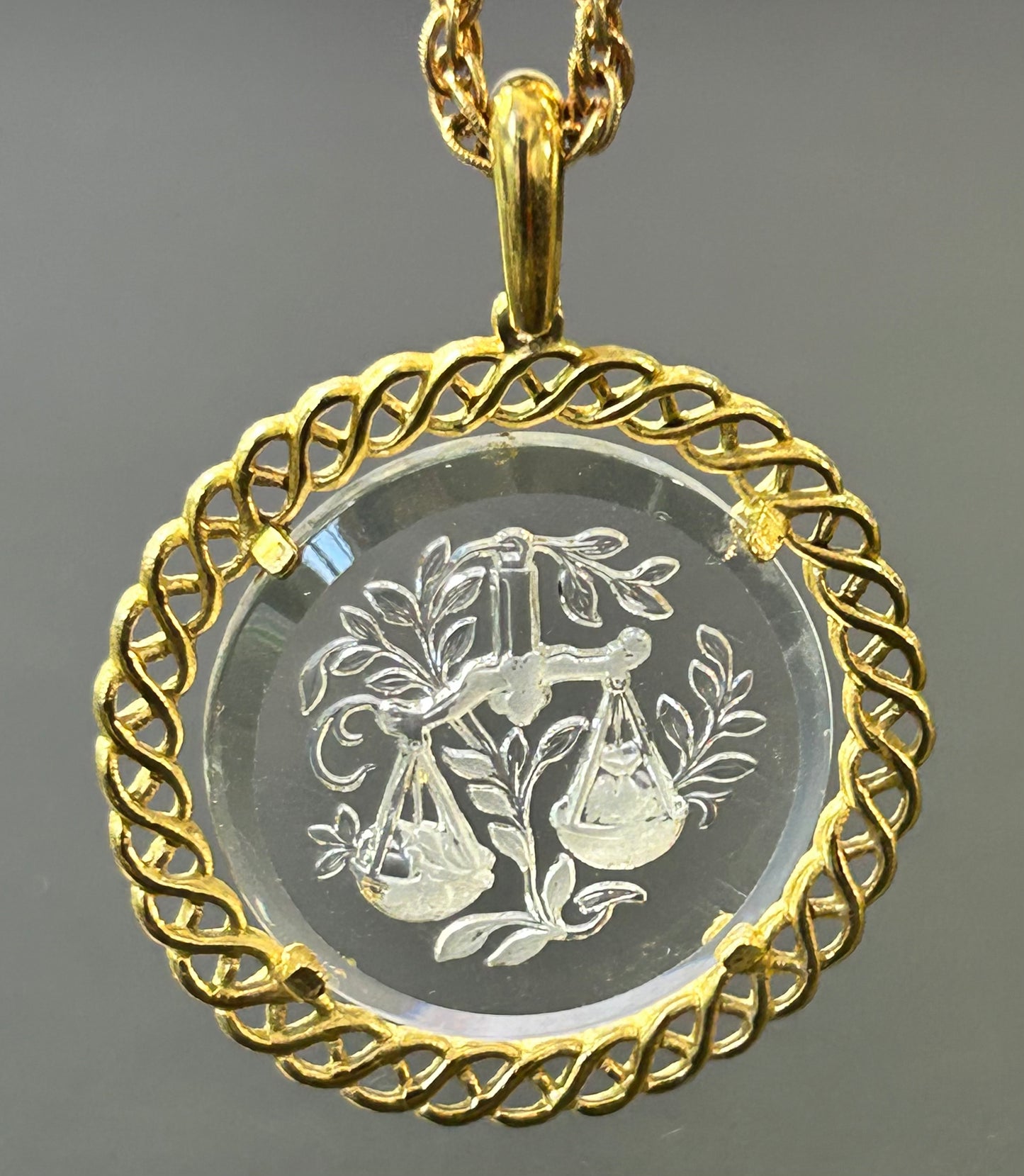 Trifari Libra Astrology Necklace