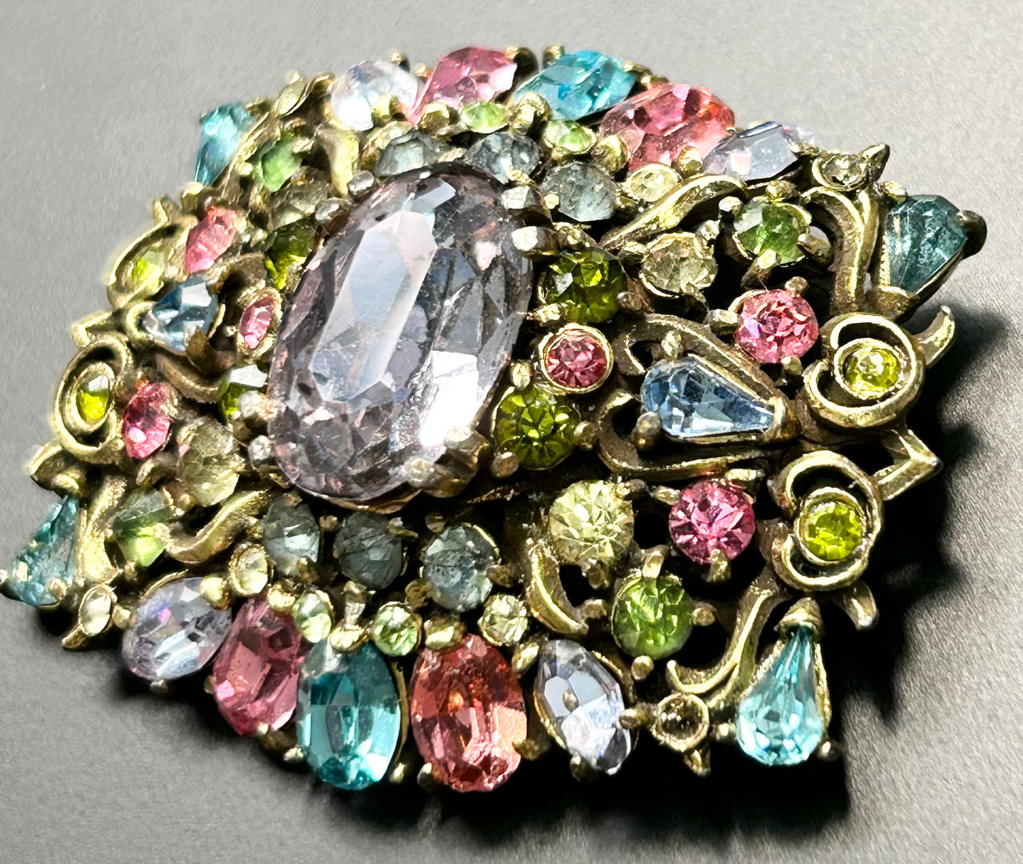 1950 Hollycraft Rhinestone Brooch