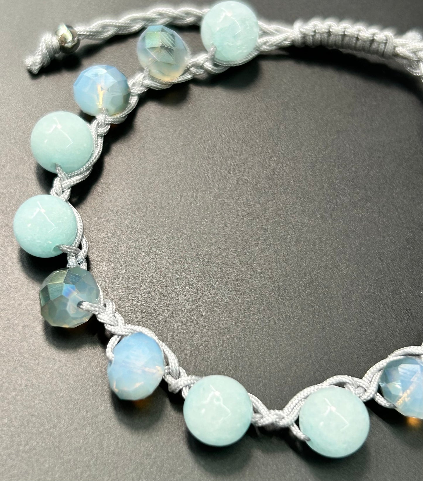 Amazonite & Glass Bracelet