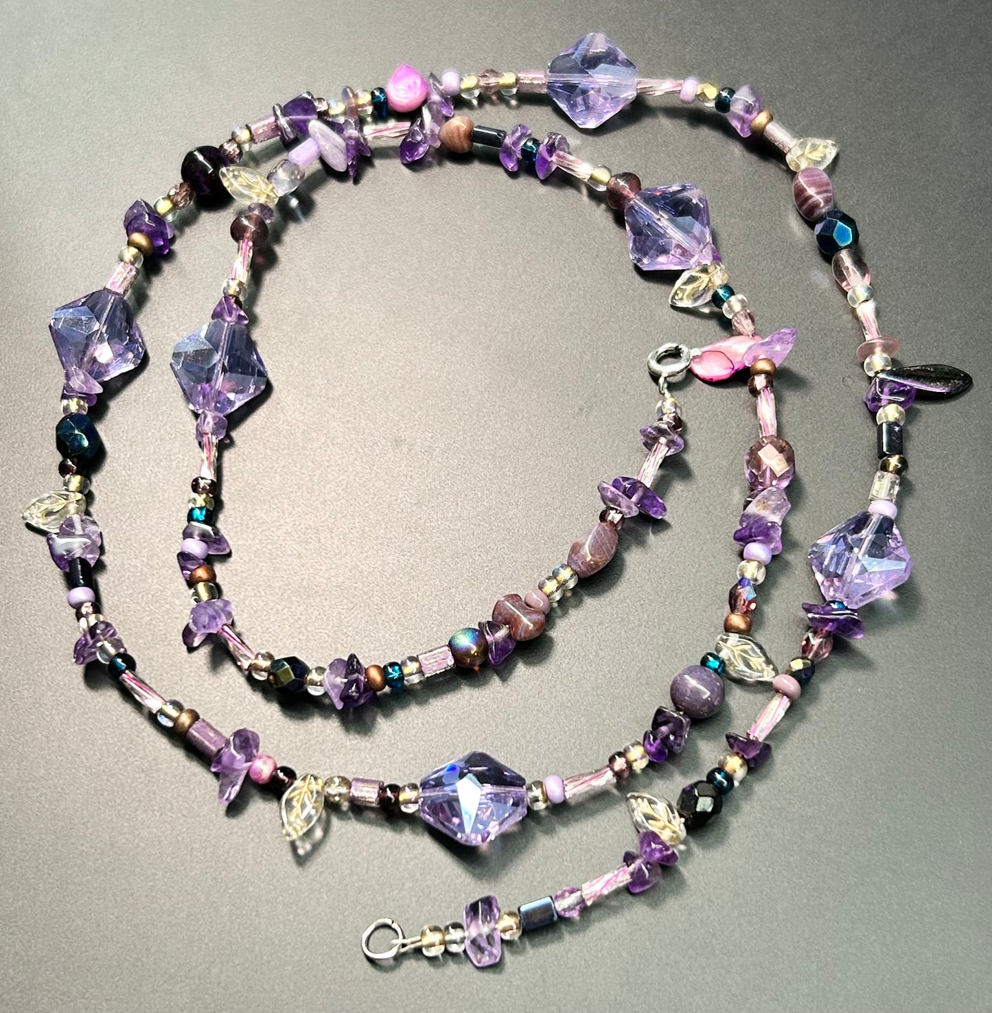 Glass & Amethyst Necklace