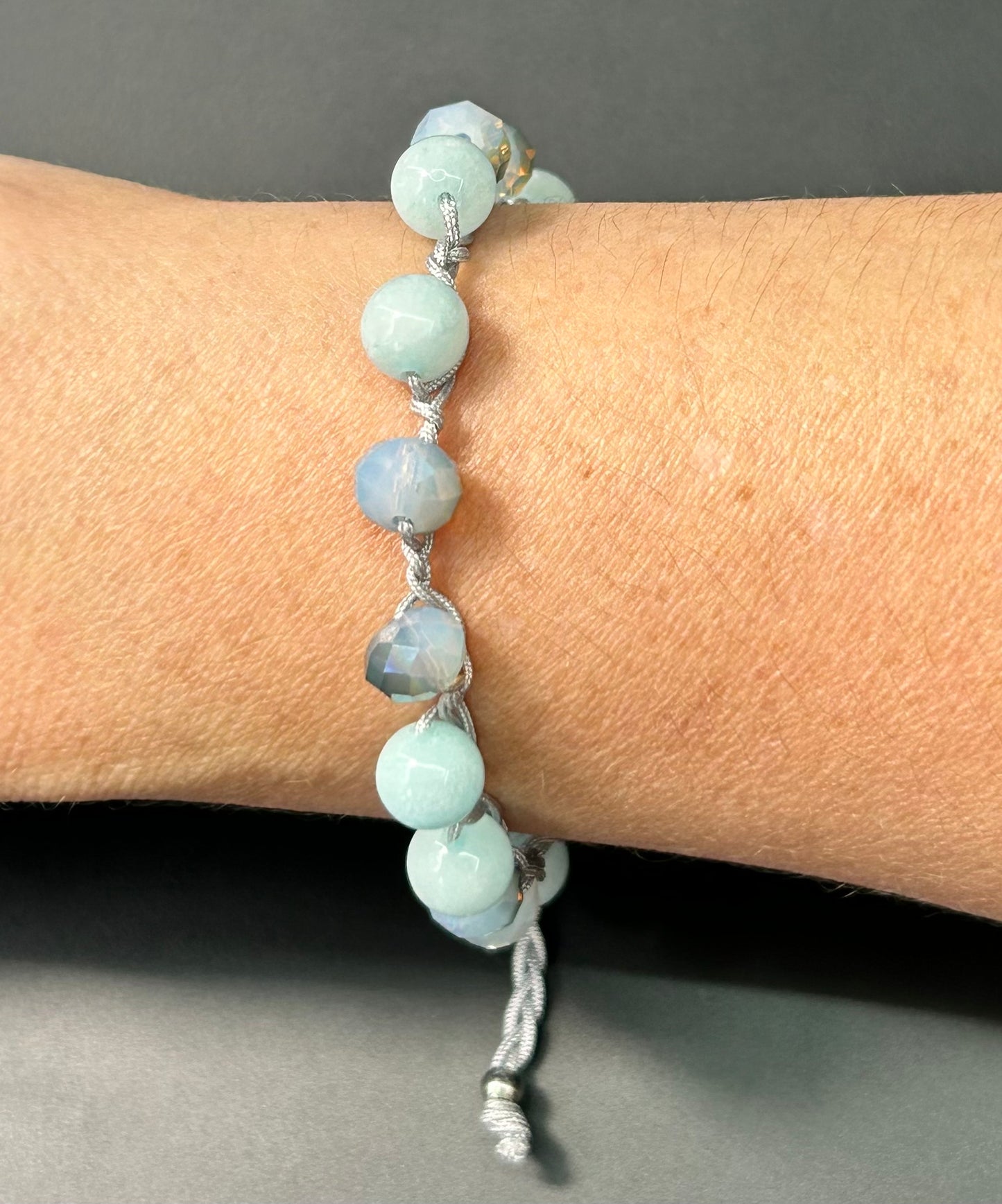 Amazonite & Glass Bracelet