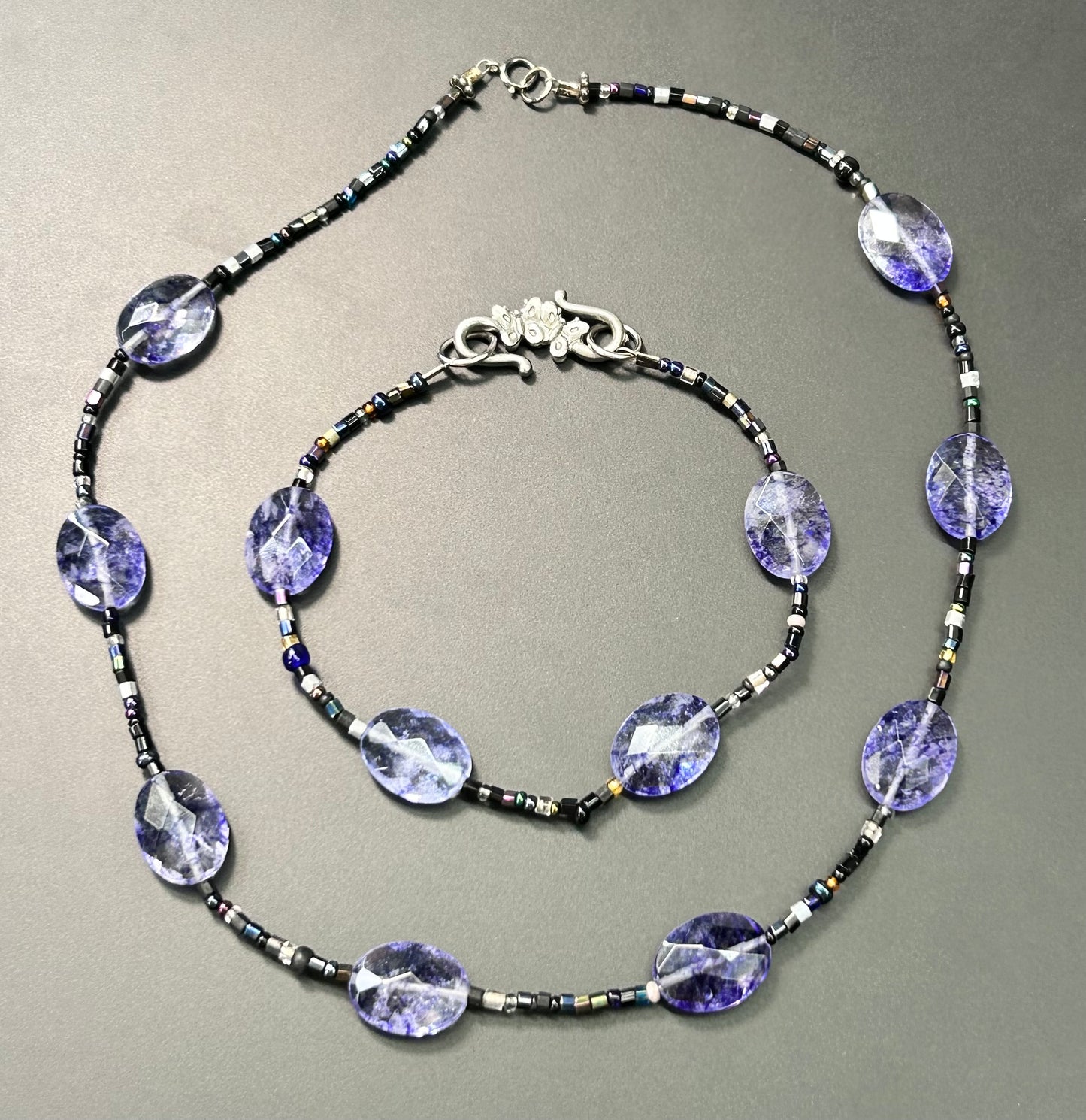 Glass Bead Necklace & Bracelet Set