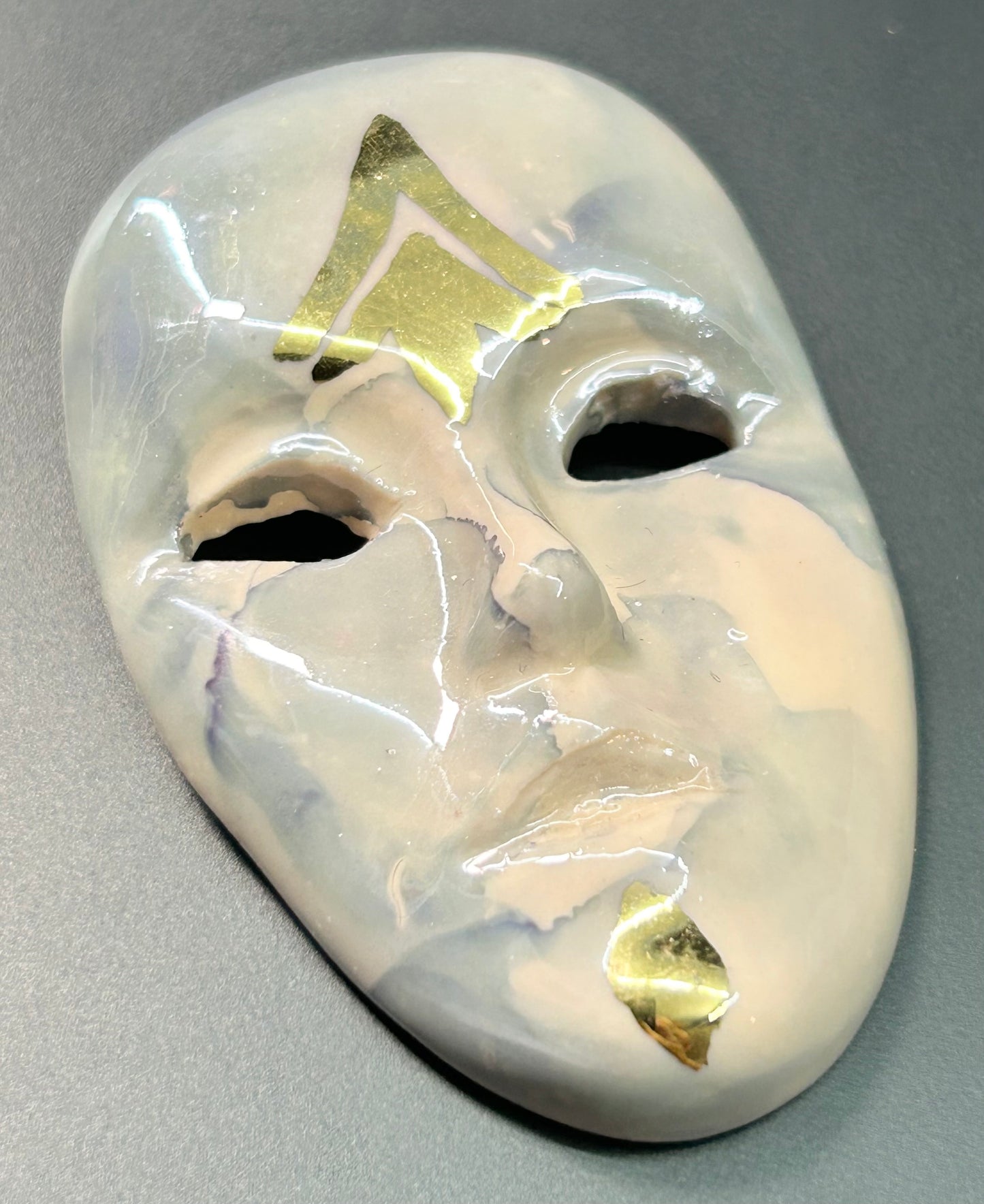 Porcelain Mask Brooch