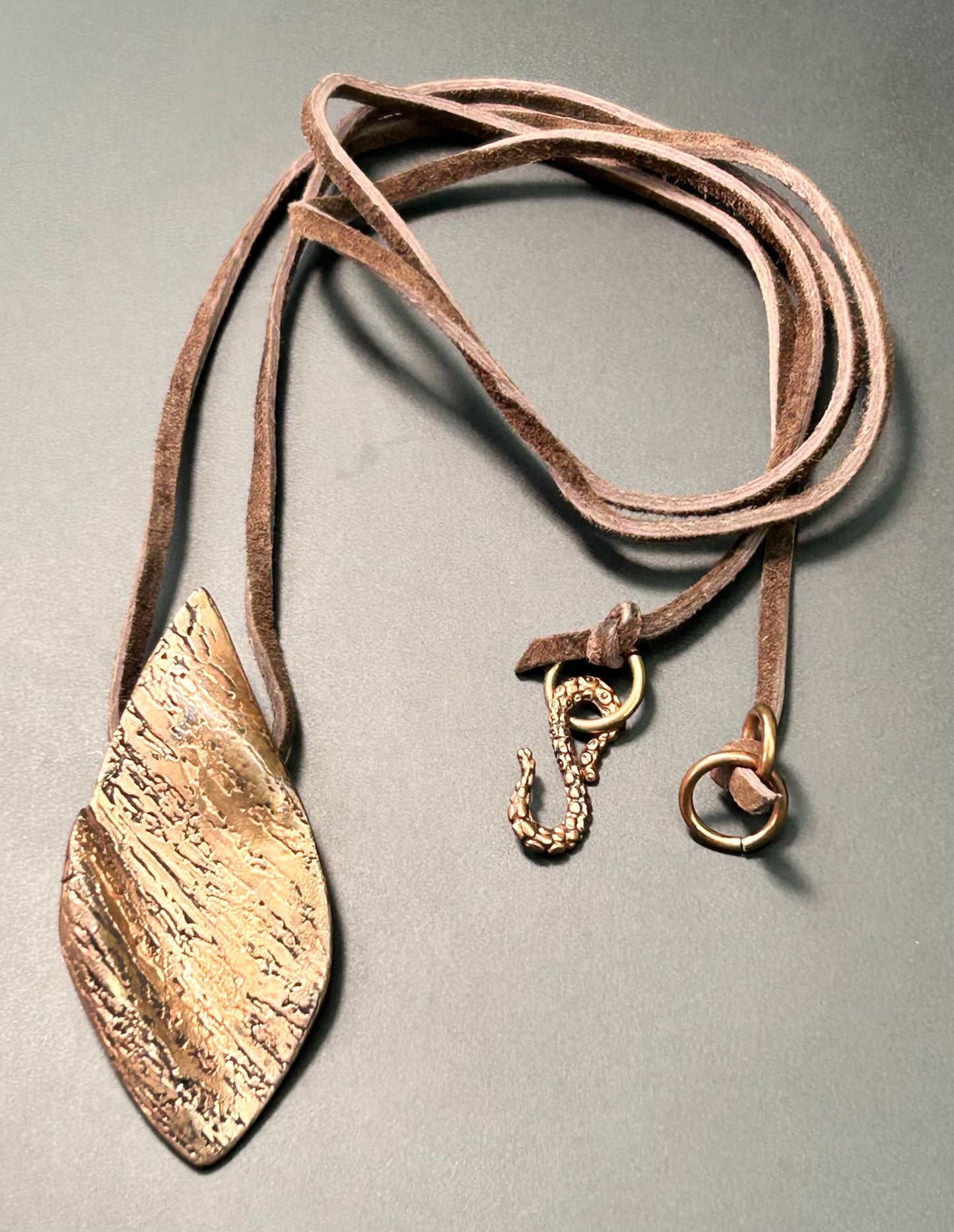 Joshua Benbasset Brutalist Copper Cord Necklace