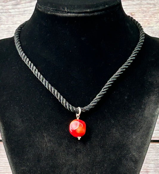 Sterling Silver Coral Necklace