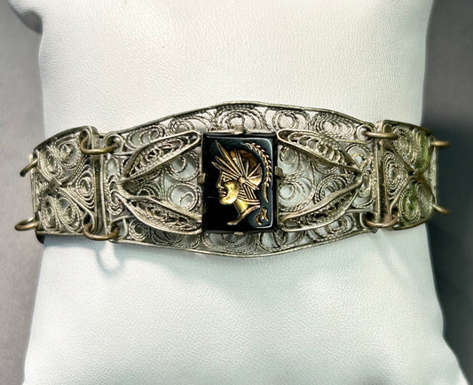 Vintage Roman Centurion Filigree Bracelet