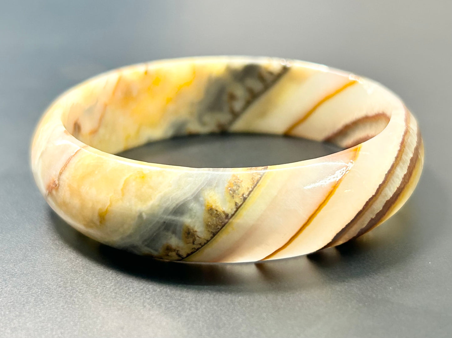 Agate Bangle Bracelet