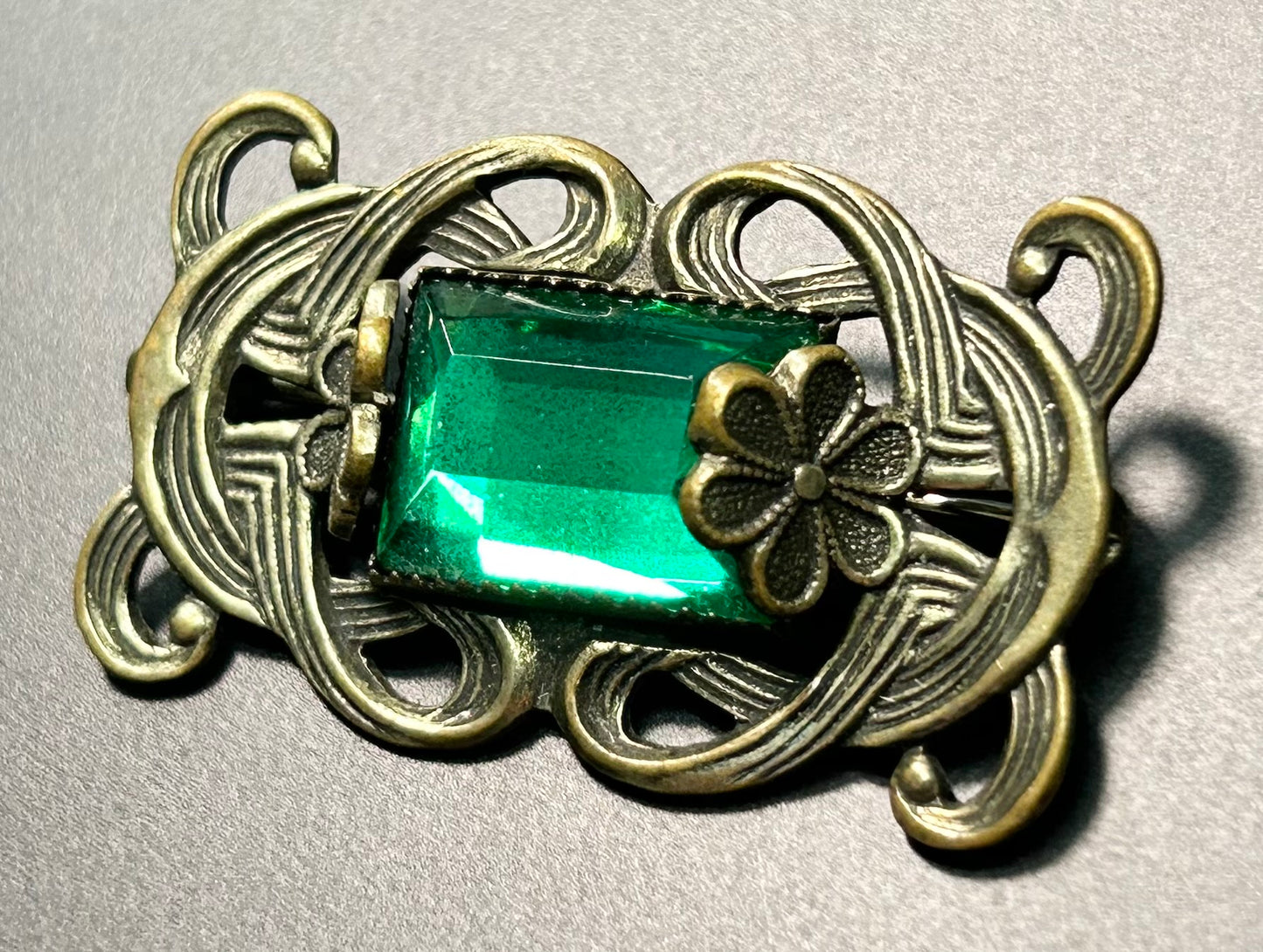 Antique Art Nouveau Floral Brooch