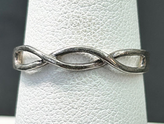 HAN Sterling Silver Braided Band Ring Size 8