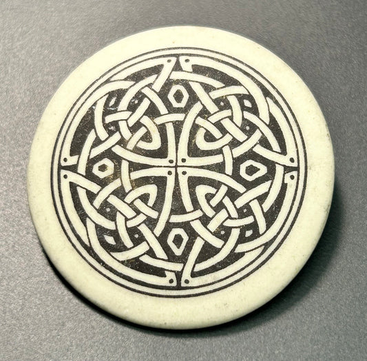 Porcelain Celtic Knot Brooch