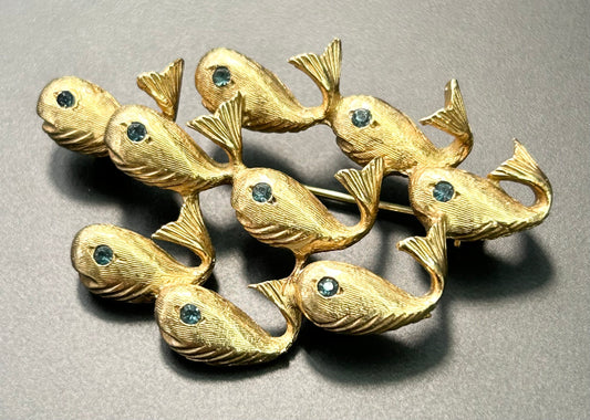 Erwin Pearl Fish brooch