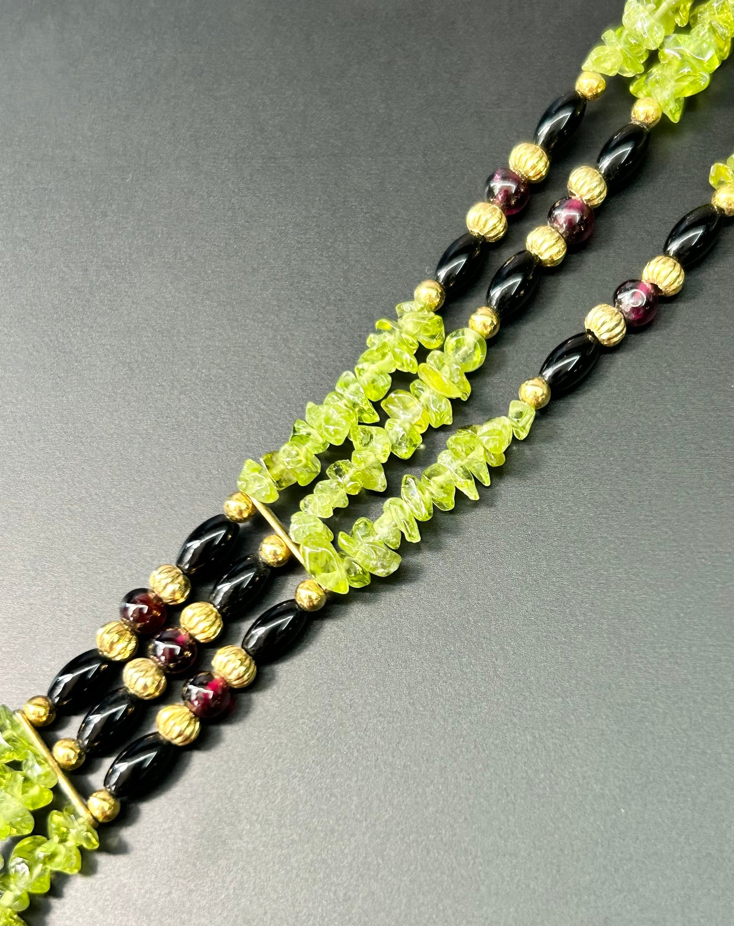 Peridot & Garnet Choker Necklace