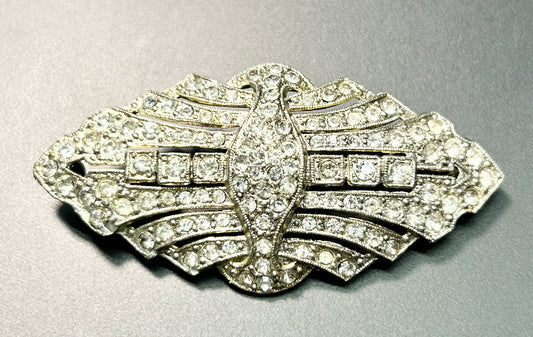 Art Deco Rhinestone Brooch