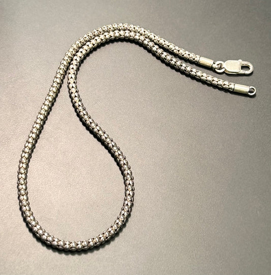 17.5” Sterling Silver Popcorn Chain