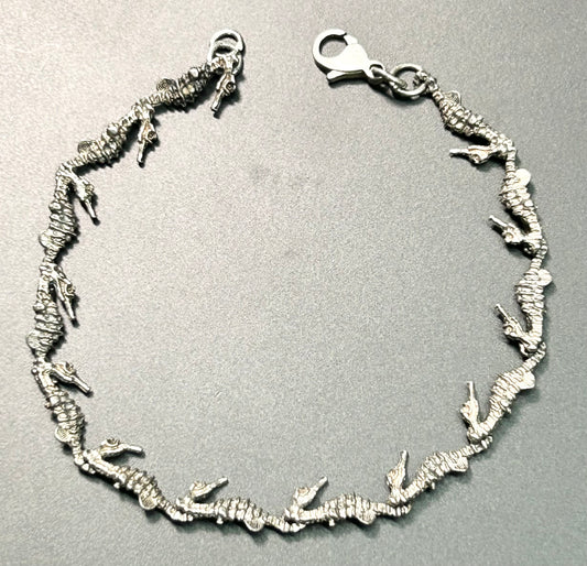 Artisan Sterling Silver Seahorse Bracelet