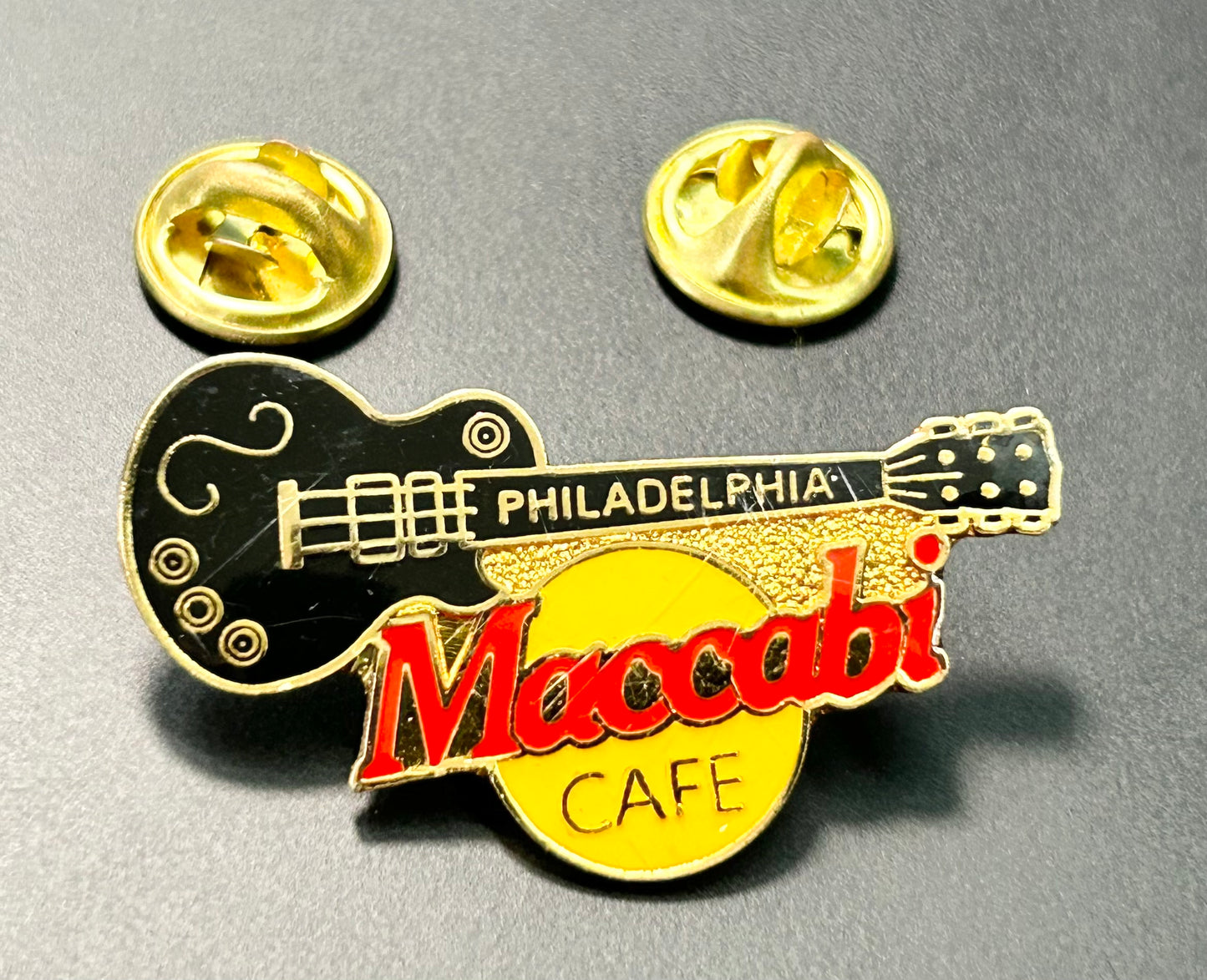 Maccabi Cafe Philadelphia Guitar Pin