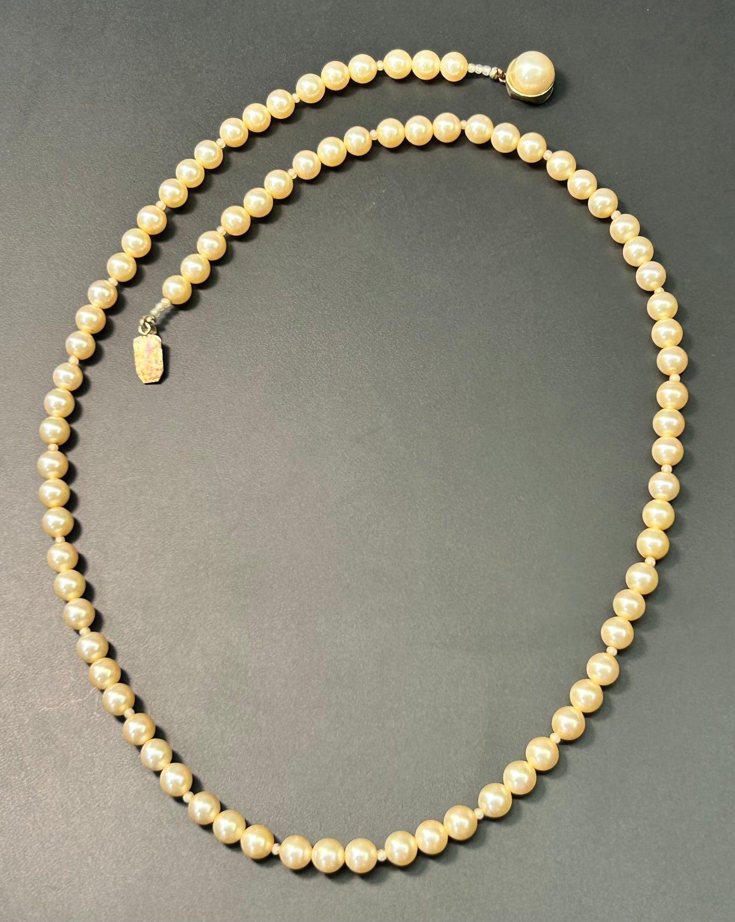 Sterling Silver Faux Pearl Necklace
