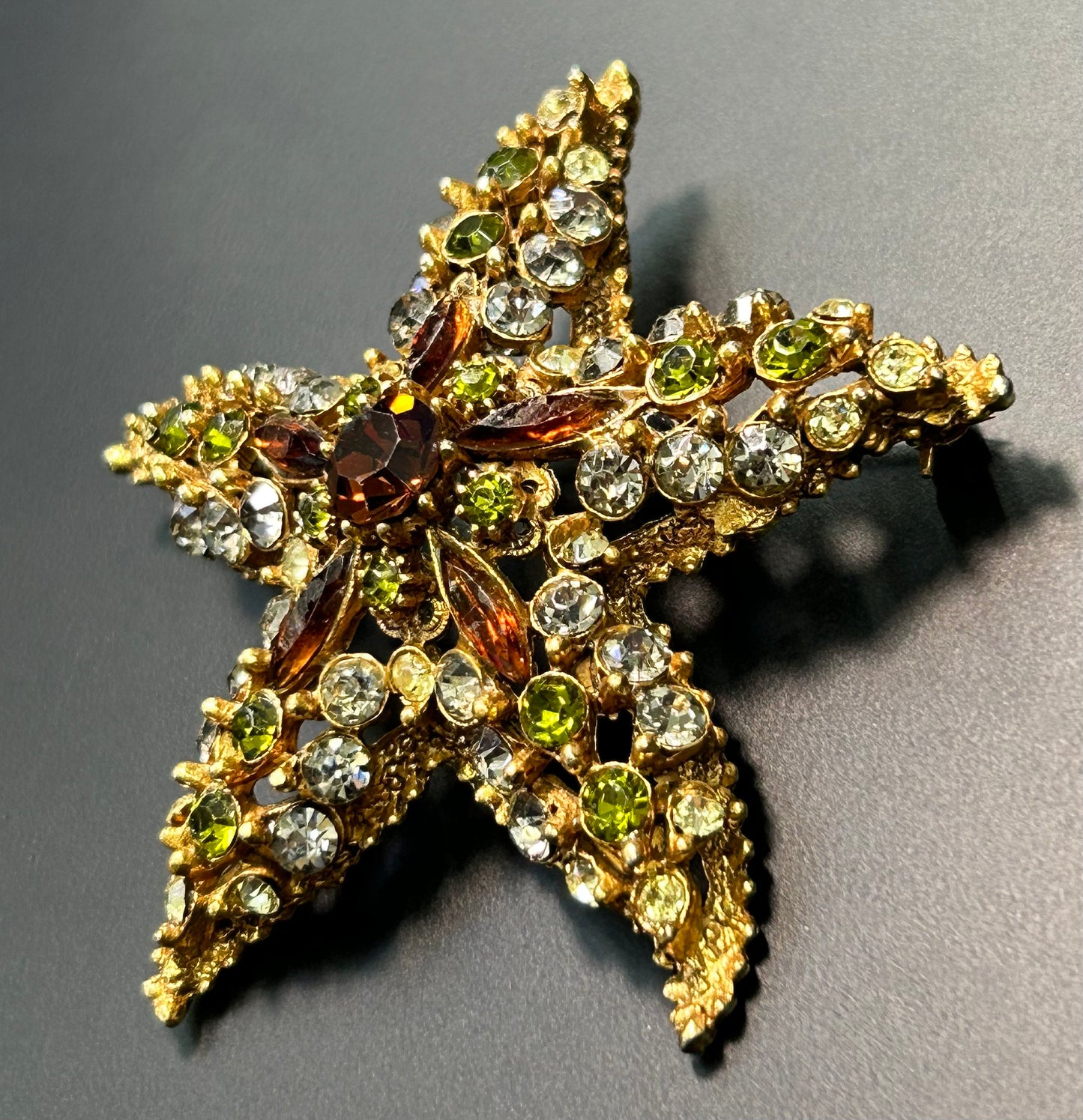 Florenza Rhinestone Starfish Brooch
