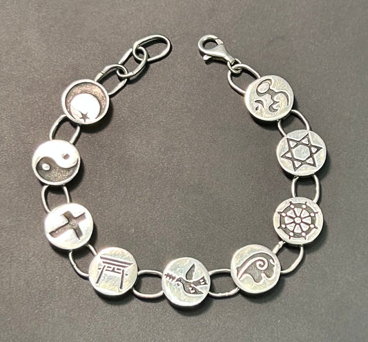 Sterling Silver Coexist Bracelet