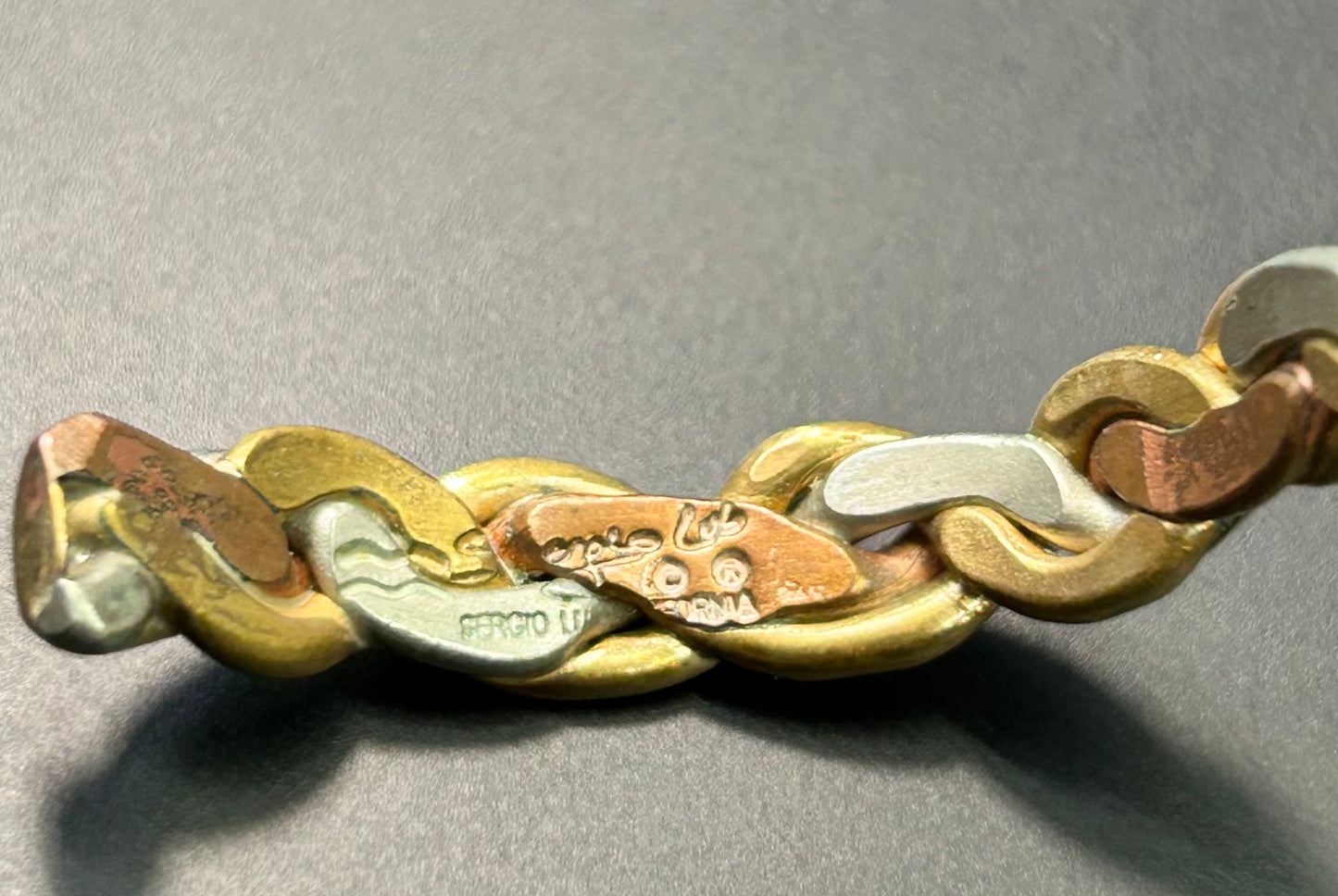 Sergio Copper Brass & Stover Tone Bracelet