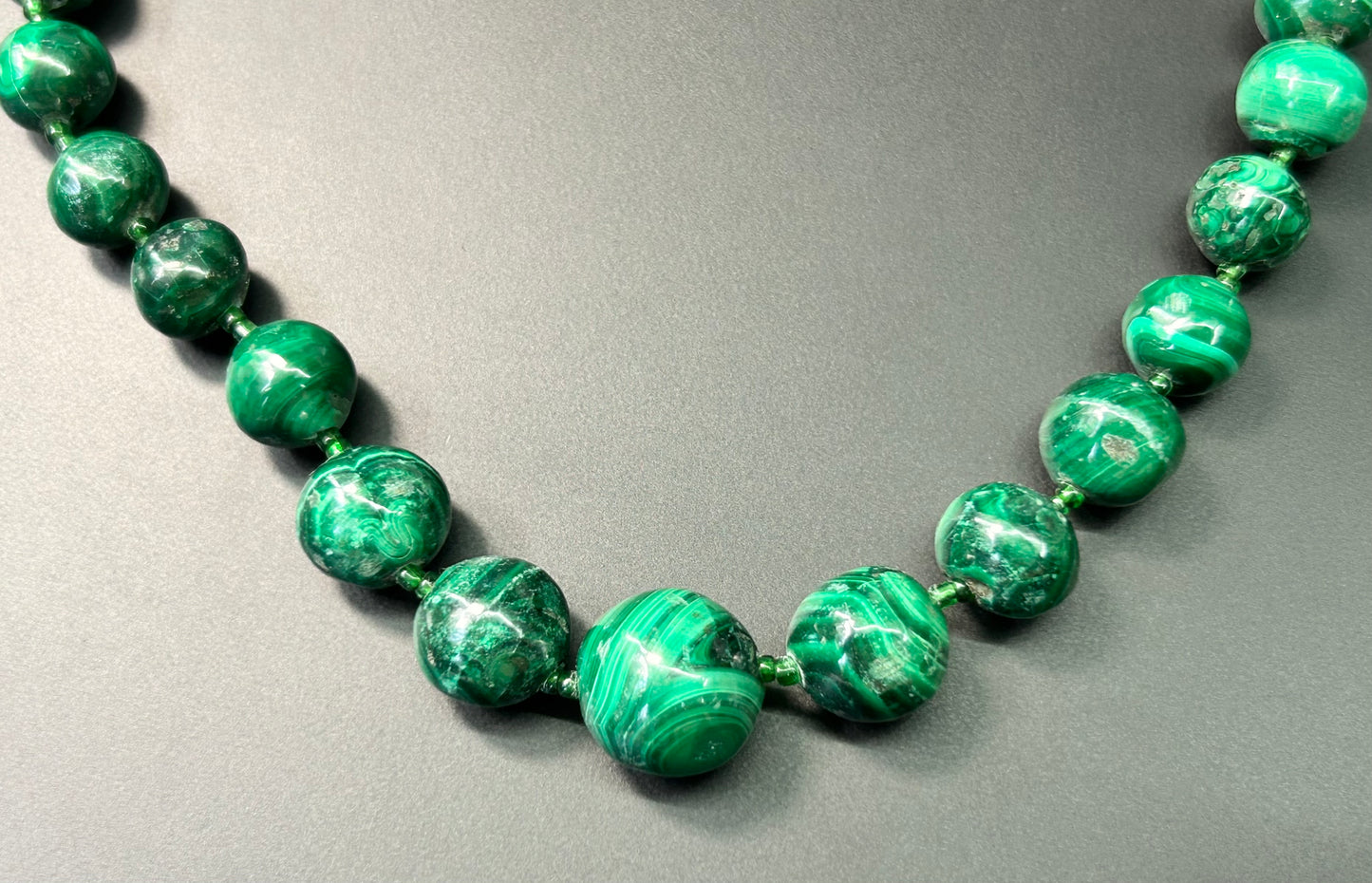 Sterling Silver Malachite Necklace