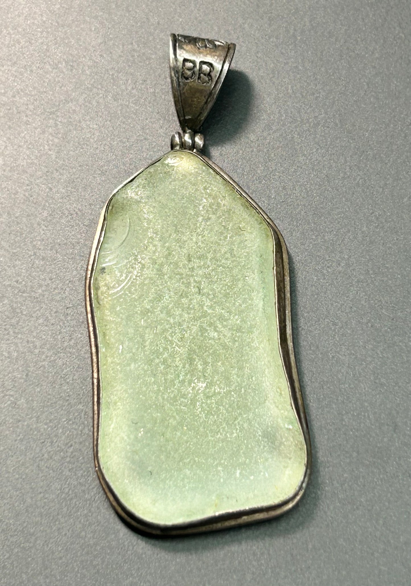 BB Sterling Silver Sea Glass Pendant